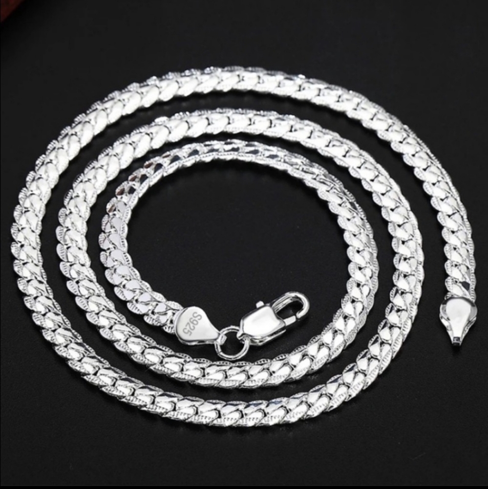 New Unisex S925 Sterling Silver 5mm Necklace - Picture 5 of 5